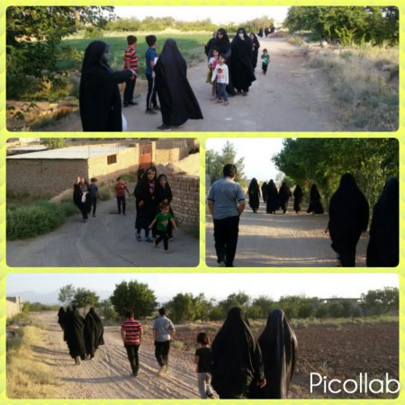 پیاده روی خانوادگی به مناسبت دهه کرامت در بخش کویرات شهرستان آران و بیدگل در روستای کاغذی