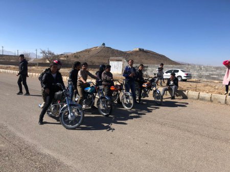 مسابقات موتور سواری در شهر علویجه شهرستان نجف‌آباد برگزار شد
