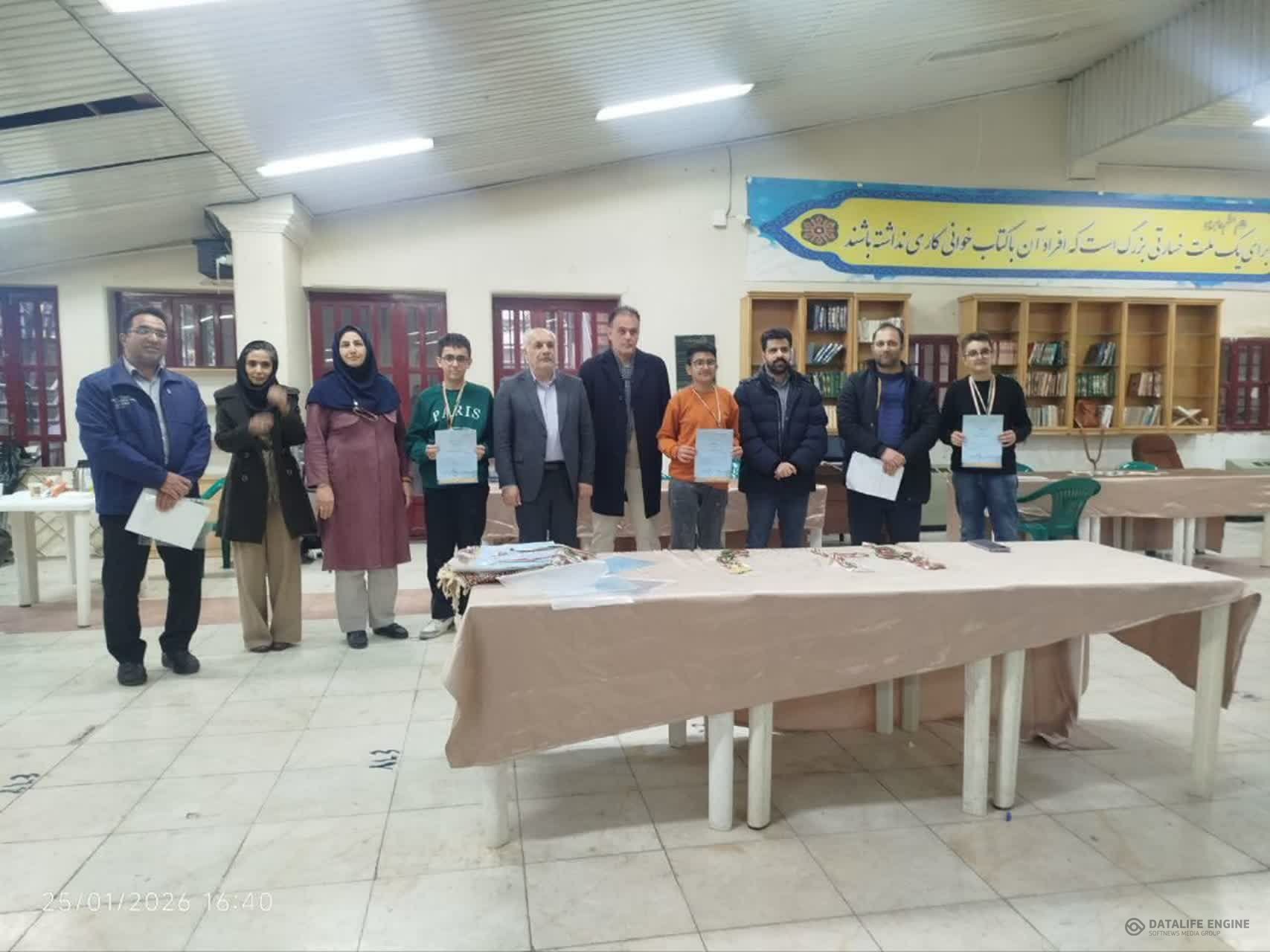 نایب قهرمانی آرش جعفری، ورزشکار روستای قورتان شهرستان ورزنه  در مسابقات استانی شطرنج