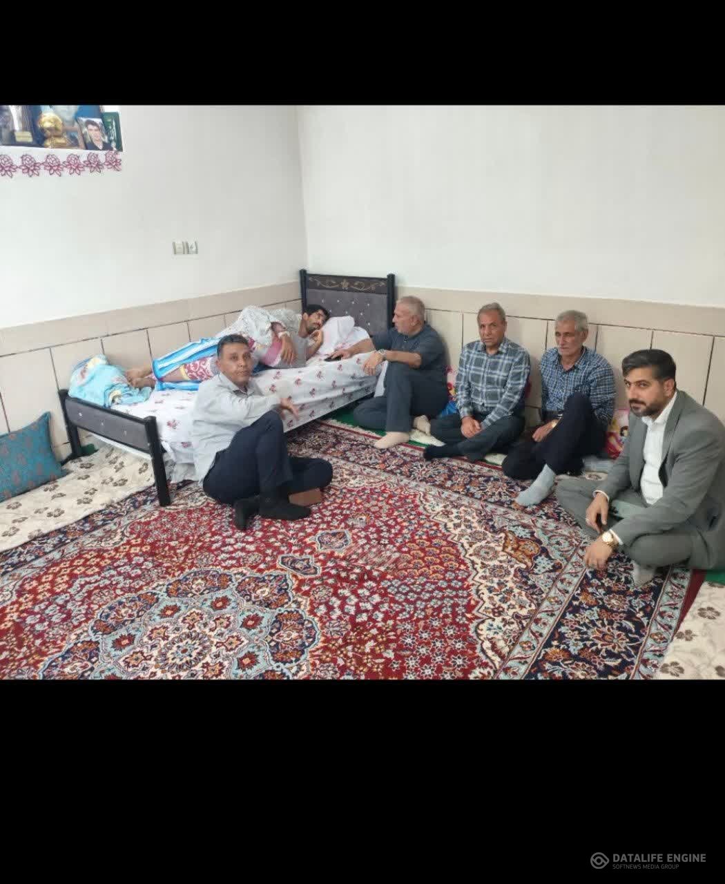 مراسم عیادت از ورزشکاران روستایی شهرستان جرقویه